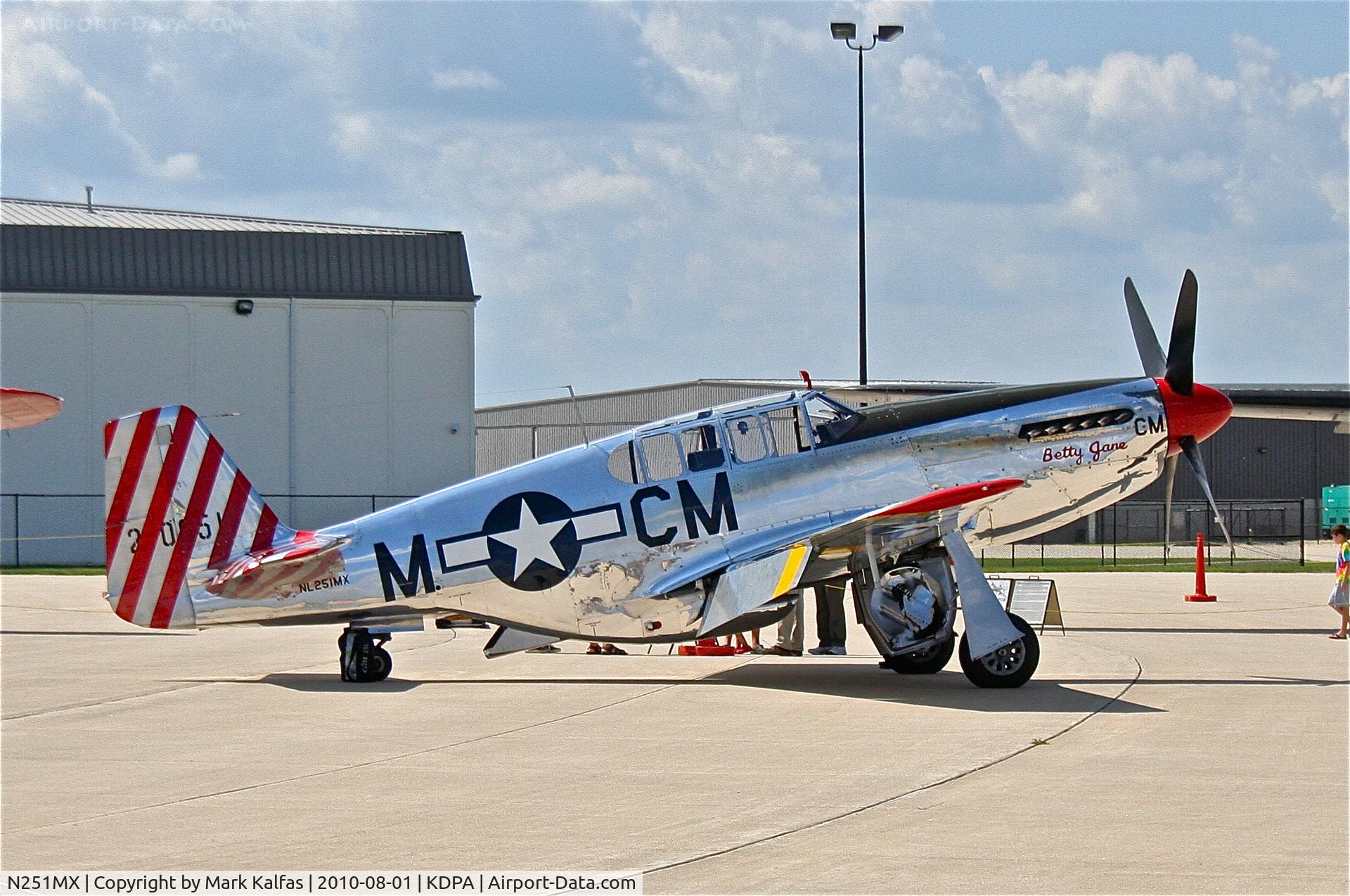 N251MX, 1943 North American P-51C-10 Mustang C/N 103-22730, North American P-51C-10 NL251MX on the ramp KDPA.