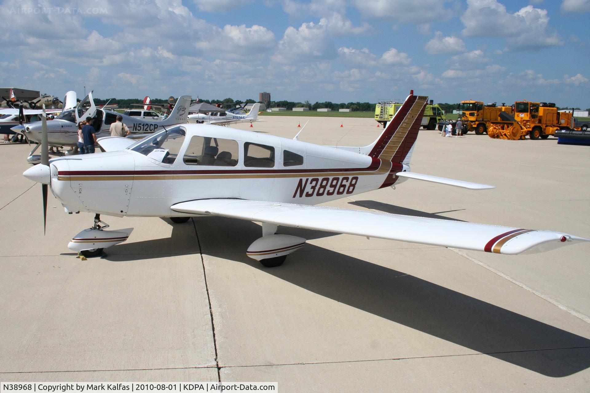 N38968, 1977 Piper PA-28-161 C/N 28-7716300, VAGABOND FLYING ASSOCIATION Piper PA-28 Cherokee N38968 on the ramp KDPA.
