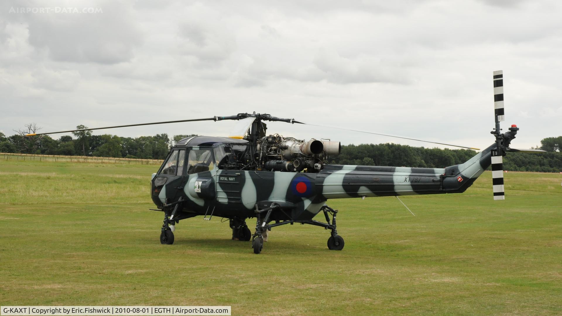 G-KAXT, 1967 Westland Wasp HAS.1 C/N F9669, 1. XT787 at Shuttleworth Military Pagent Air Display August 2010