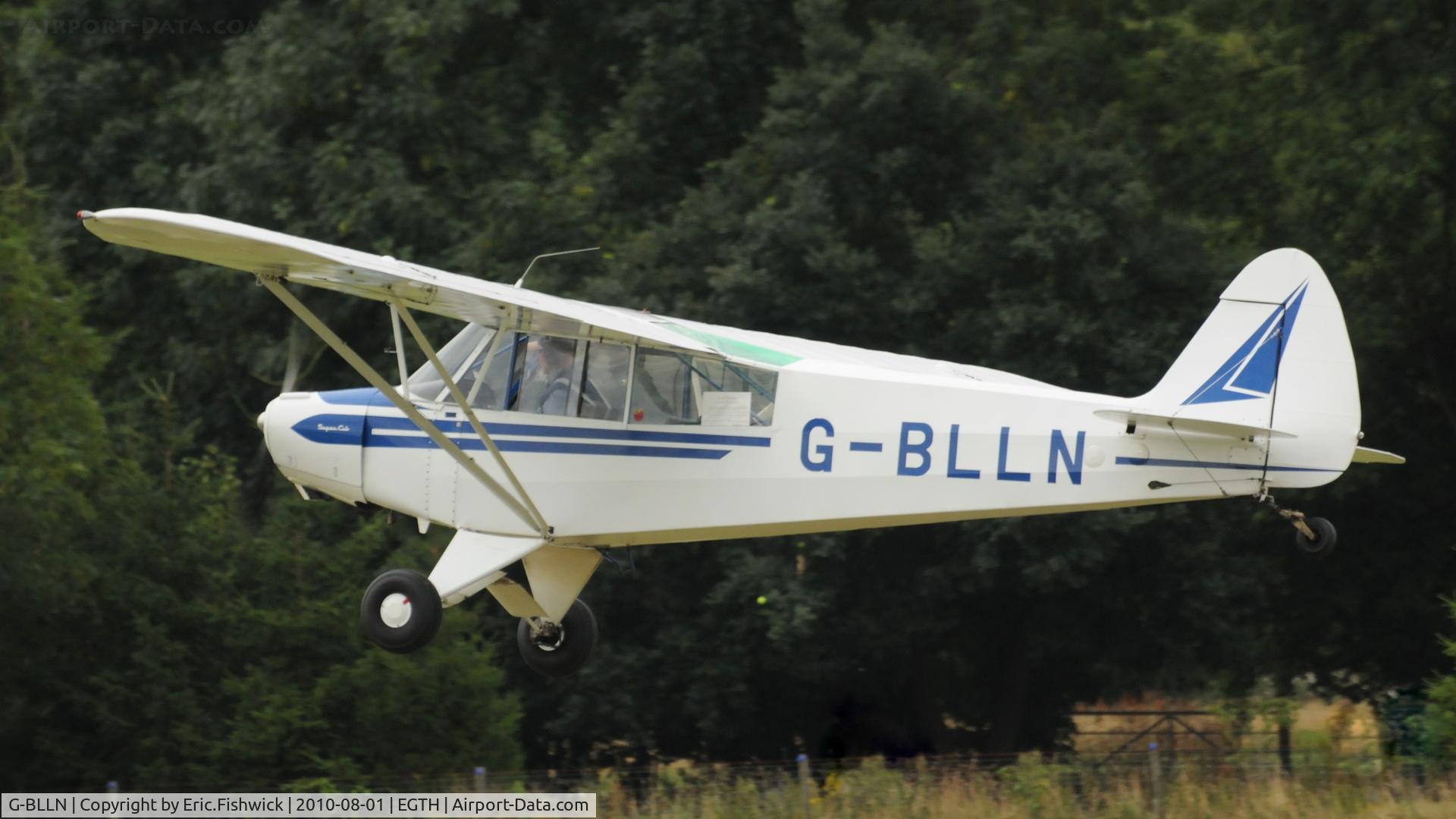 G-BLLN, 1954 Piper L-18C Super Cub C/N 18-3447, G-BLLN departing Shuttleworth Military Pagent Air Display August 2010