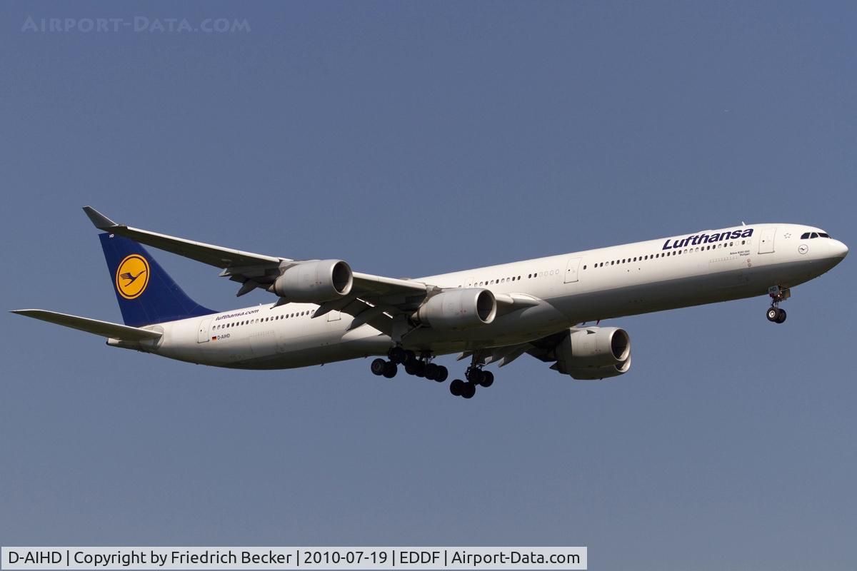 D-AIHD, 2003 Airbus A340-642 C/N 537, on final RW07R