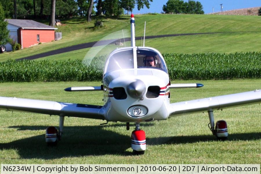 N6234W, 1964 Piper PA-28-140 Cherokee C/N 28-20275, Arriving at Beach City, Ohio during the Father's Day fly-in.