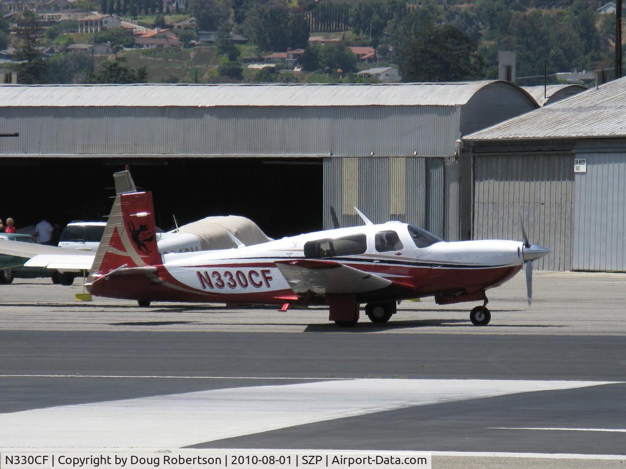 N330CF, 2007 Mooney M20TN Acclaim C/N 31-0067, 2007 Mooney M20TN ACCLAIM, Continental TSIO-550-G 280 Hp, Turbo-normalized twin turbochargers & dual intercoolers, 242 kts at FL250 [278 mph], holding short Rwy 22
