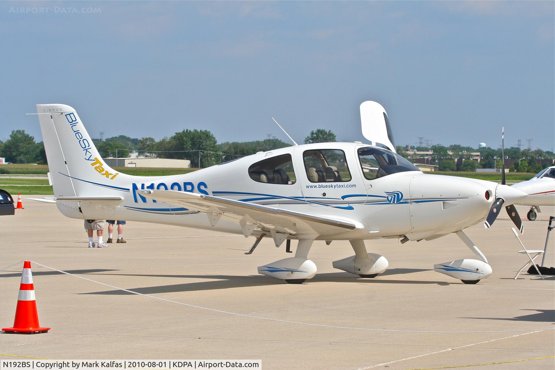 N192BS, 2007 Cirrus SR22 C/N 2753, blueskytaxi.com Cirrus Design Corp SR22, N192BS on the ramp KDPA.