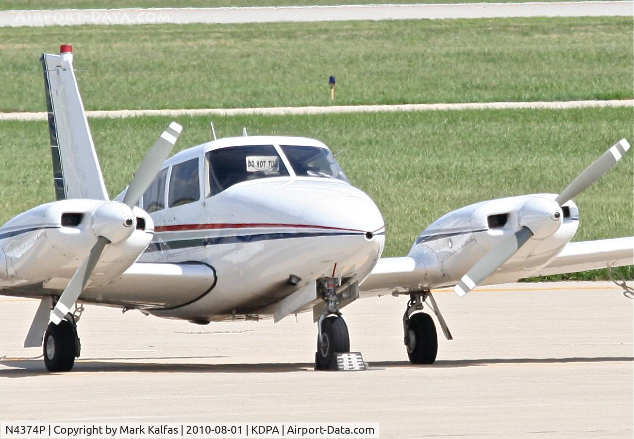 N4374P, 1960 Piper PA-23-160 Apache C/N 23-1880, HUBBARD POOL & SPA PA23-G Piper Apache N4374P on the ramp KDPA.
