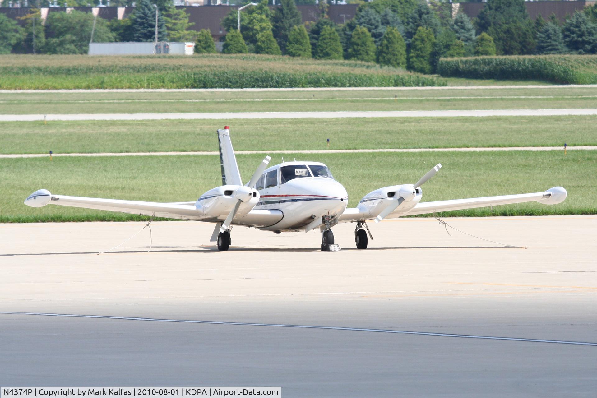 N4374P, 1960 Piper PA-23-160 Apache C/N 23-1880, HUBBARD POOL & SPA PA23-G Piper Apache N4374P on the ramp KDPA.