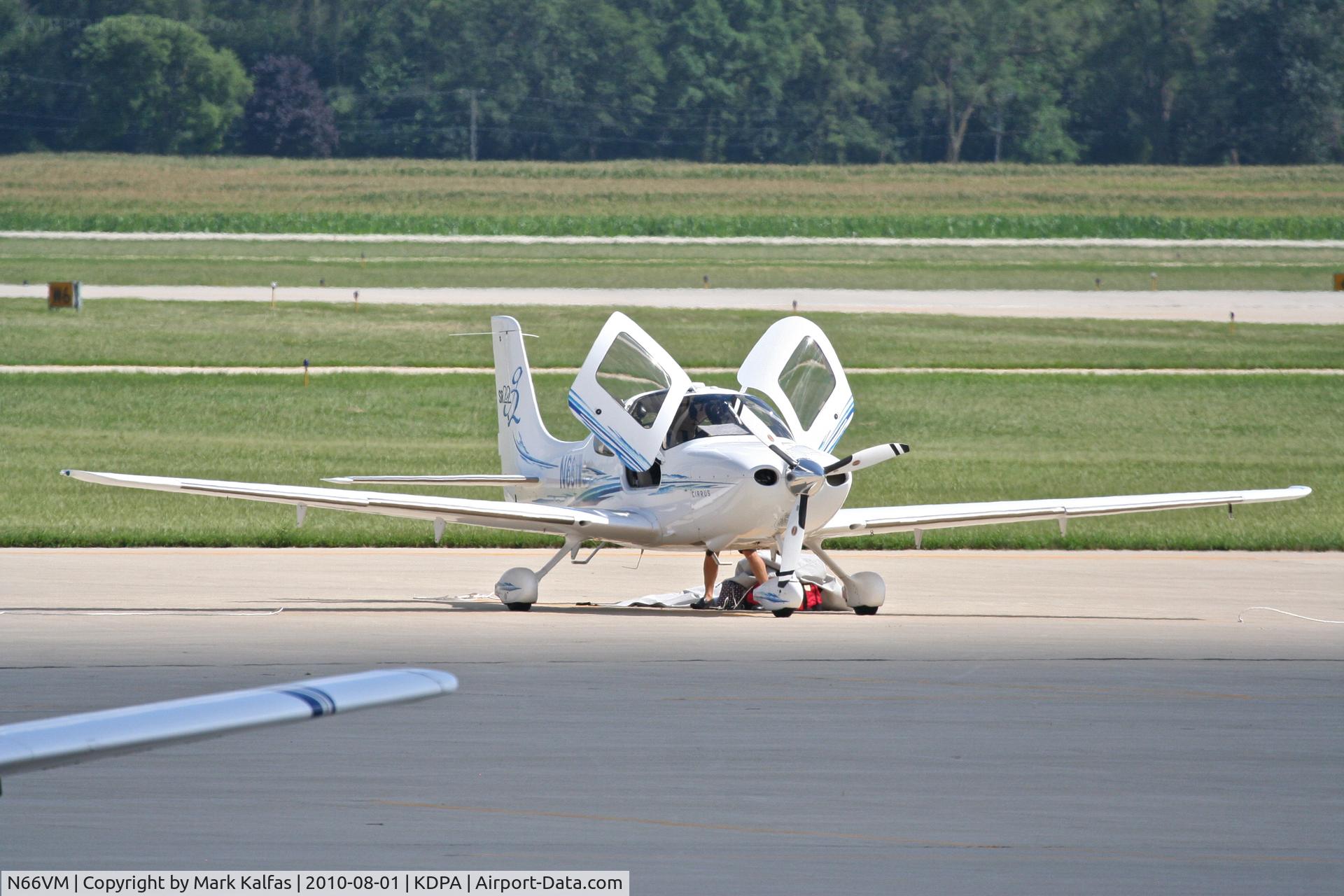 N66VM, 2005 Cirrus SR22 C/N 1556, VM EQUIPMENT COMPANY Cirrus Design Corp SR22, N66VM on the ramp at KDPA preparing for a trip up to KUES.