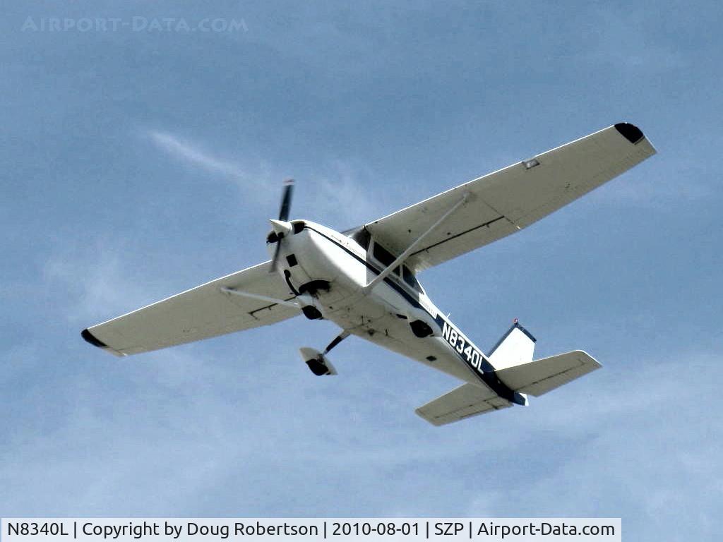 N8340L, 1968 Cessna 172I C/N 17256540, 1968 Cessna 172I, Lycoming O-320-E2D 150 Hp, takeoff climb Rwy 22. The Cessna 172 commencing in 1956 is the World's most produced aircraft type/model-bar none! Over 60,000 built! C172S is current model. See/read my Cessna 172 Article on this site.