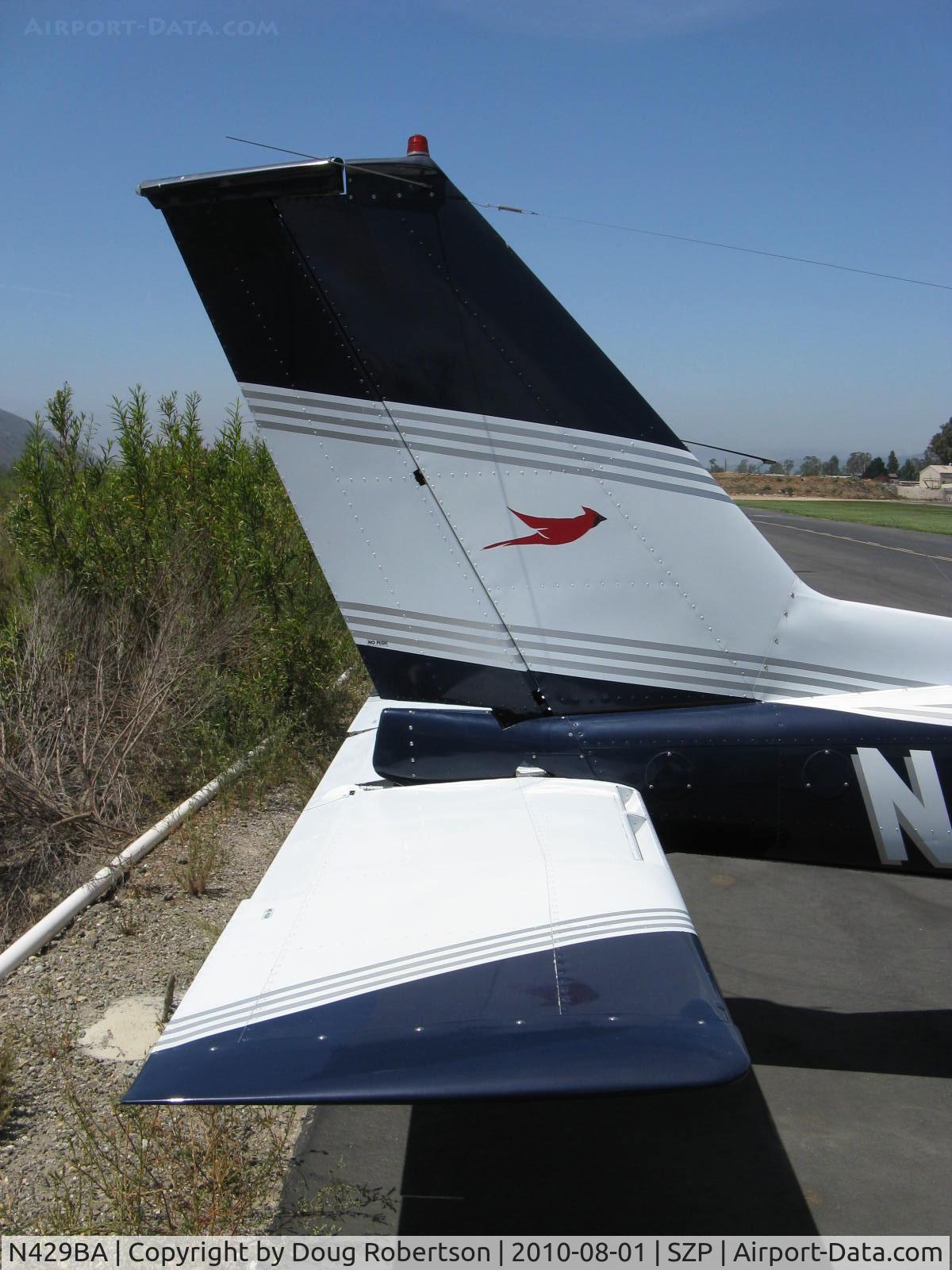 N429BA, Cessna 177B Cardinal C/N 17702654, 1977 Cessna 177B CARDINAL II, Lycoming O-360-A1F6D 180 Hp, the Cardinal's cardinal