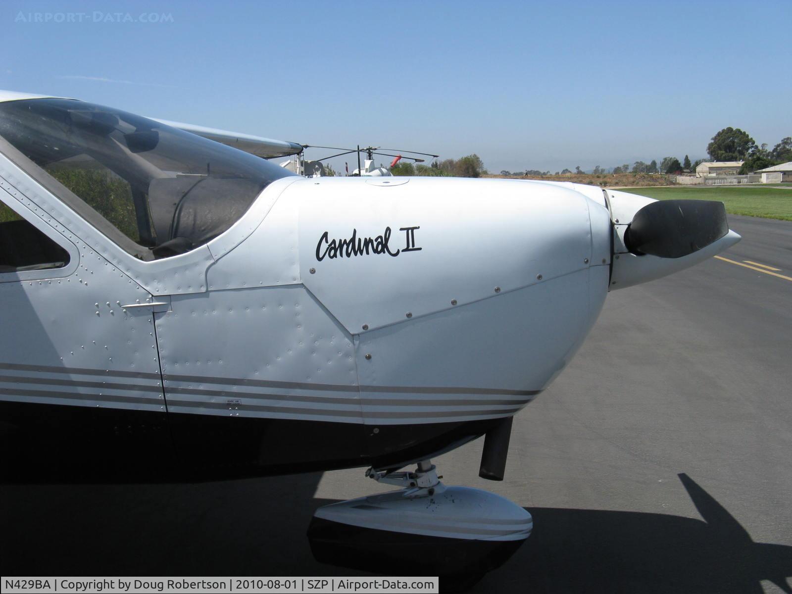 N429BA, Cessna 177B Cardinal C/N 17702654, 1977 Cessna CARDINAL 177B CARDINAL II, Lycoming O-360-A1F6D 180 Hp, CS prop
