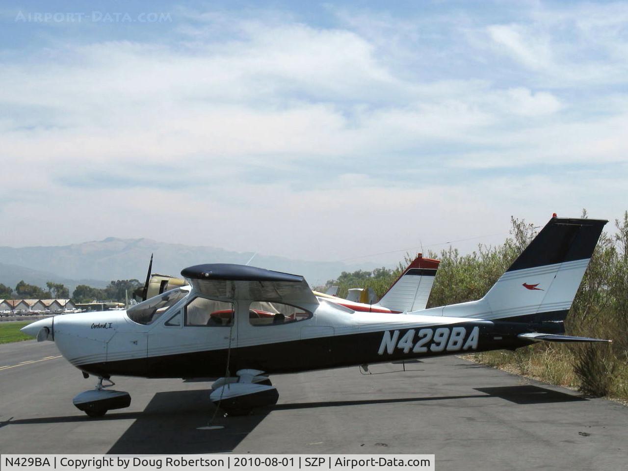 N429BA, Cessna 177B Cardinal C/N 17702654, 1977 Cessna 177B CARDINAL II, Lycoming O-360-A1F6D 180 Hp
