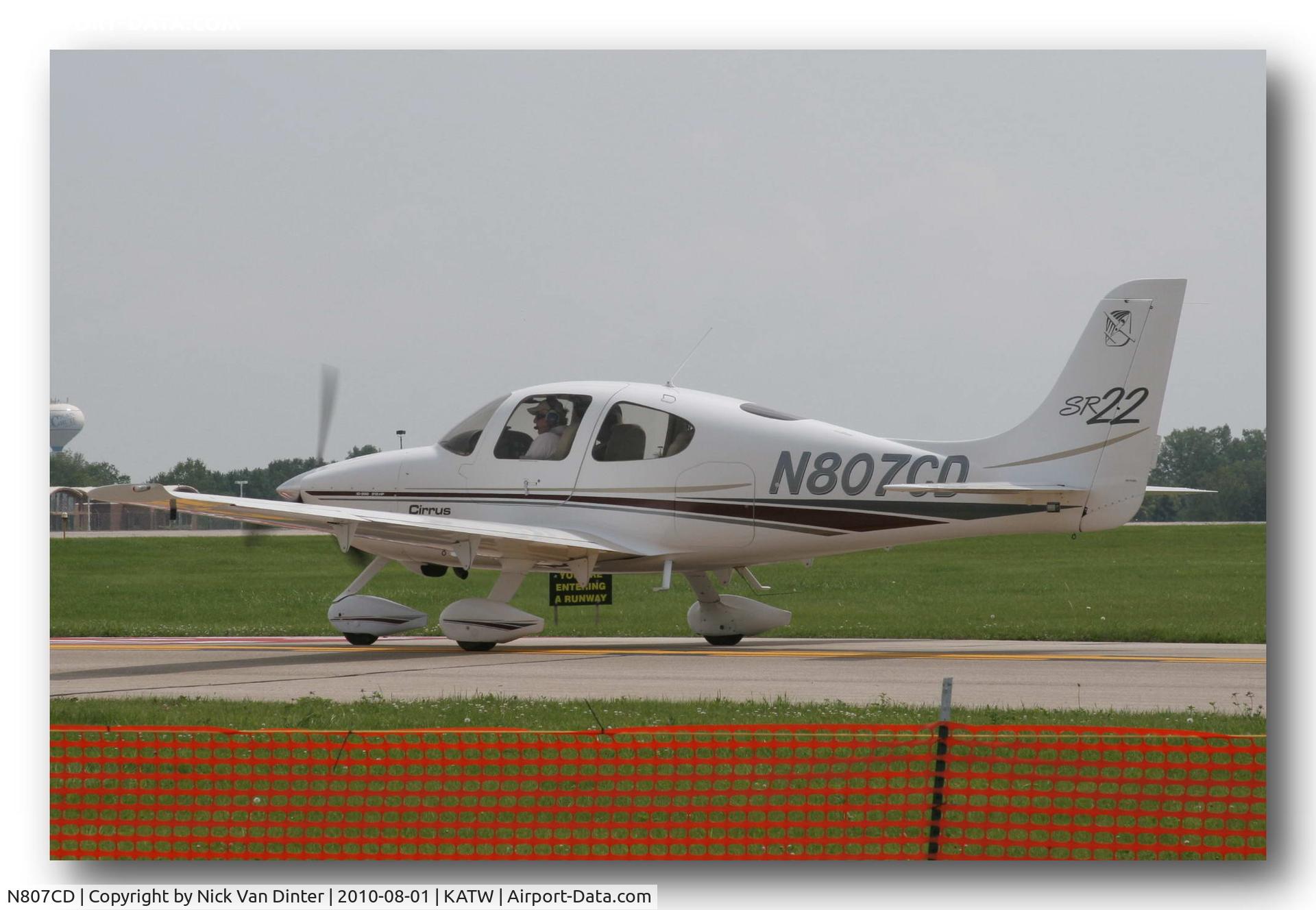 N807CD, 2001 Cirrus SR22 C/N 0110, Sure KATW is nice ... I still want to go to Oshkosh!