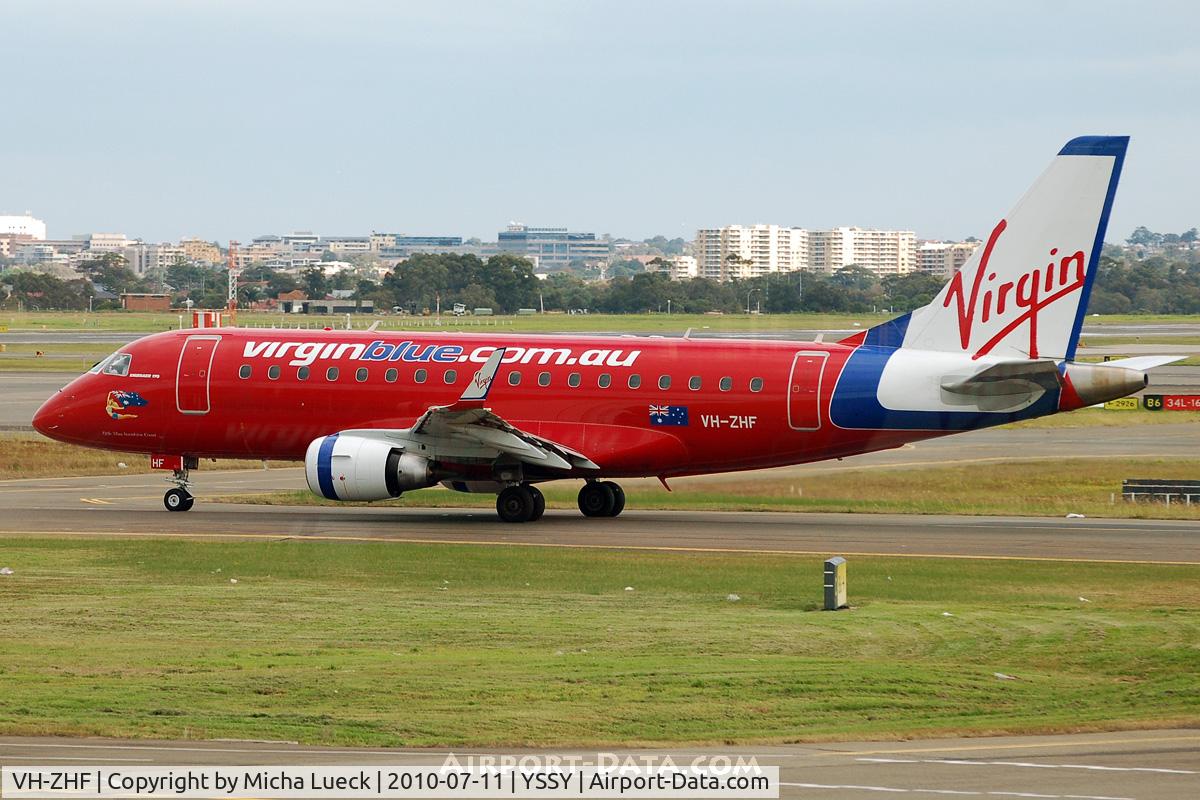 VH-ZHF, 2008 Embraer 170LR (ERJ-170-100LR) C/N 17000255, At Sydney