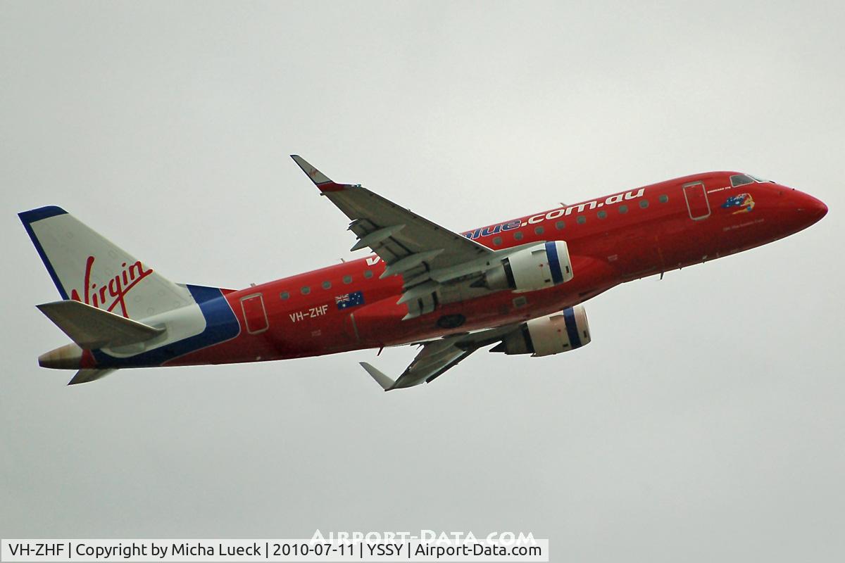 VH-ZHF, 2008 Embraer 170LR (ERJ-170-100LR) C/N 17000255, At Sydney