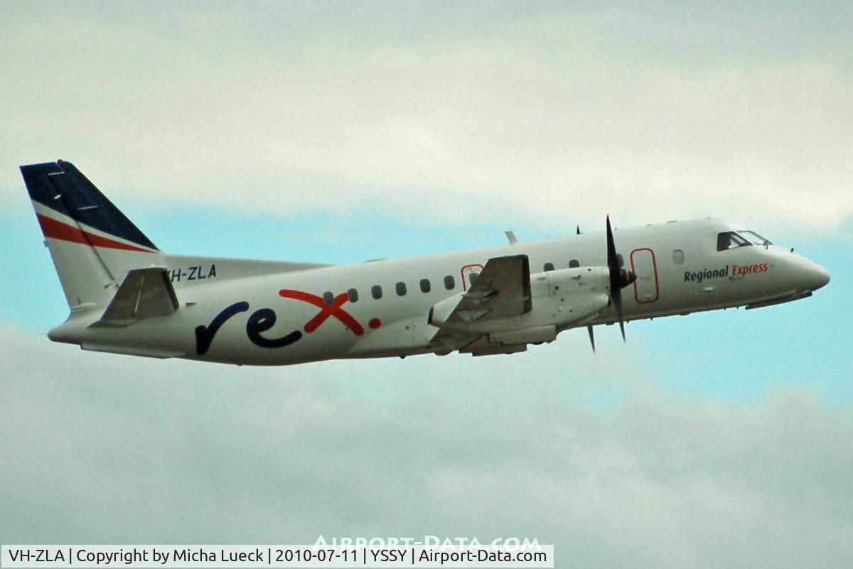 VH-ZLA, 1995 Saab SF340B C/N 340B-371, At Sydney