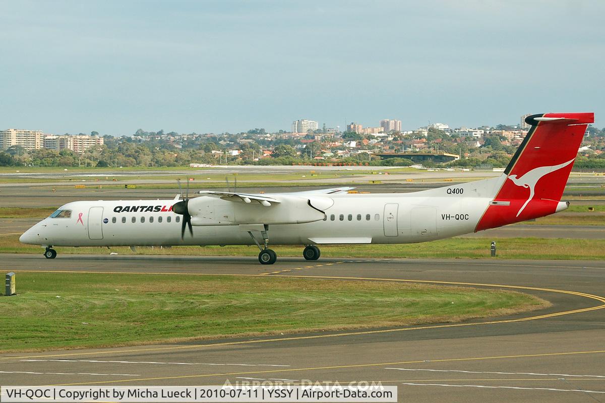 VH-QOC, 2005 De Havilland Canada DHC-8-402Q Dash 8 C/N 4117, At Sydney