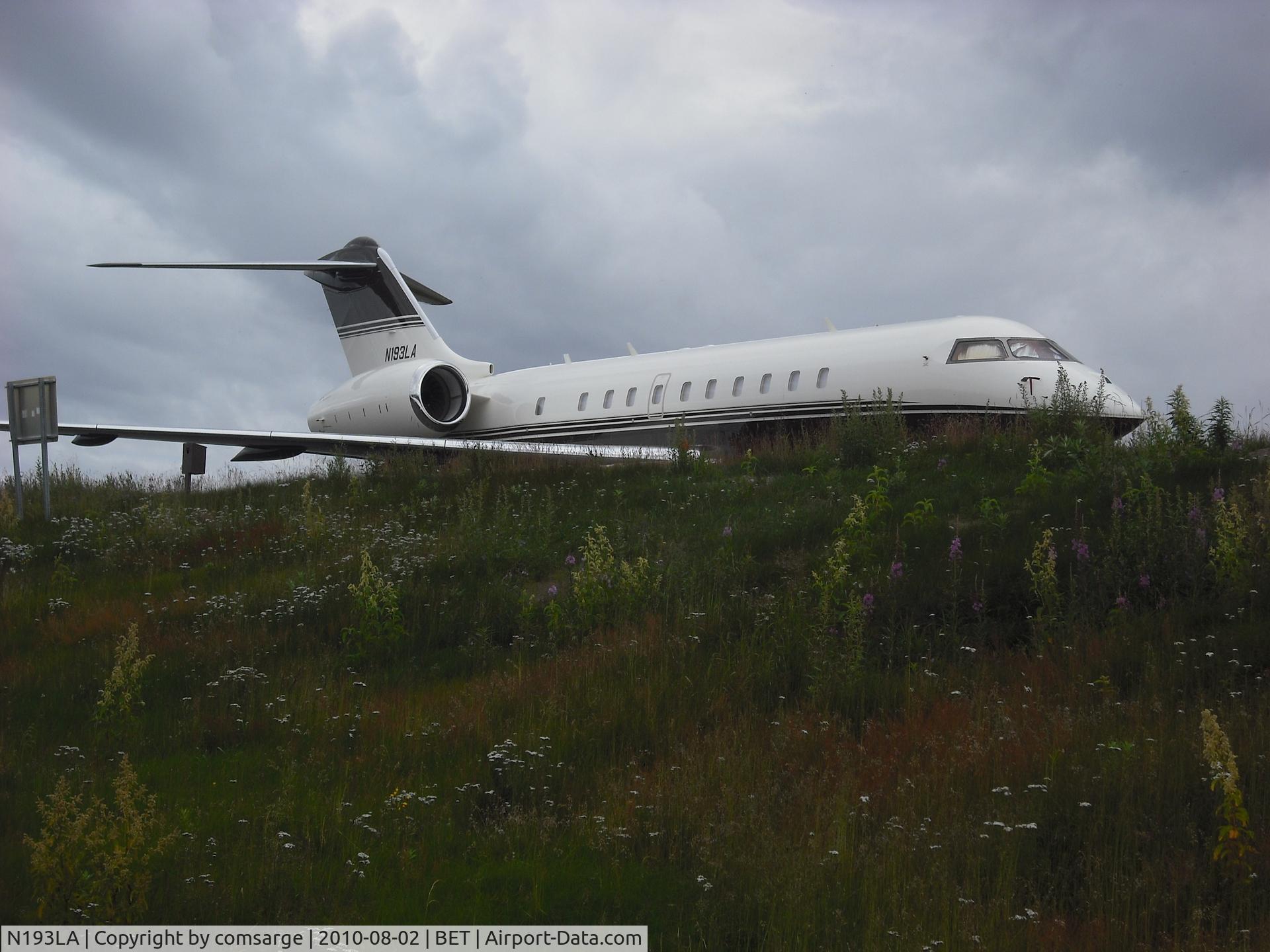 N193LA, 2007 Bombardier BD-700-1A11 Global 5000 C/N 9255, Parked in Bethel, AK.  Home to the 3rd busiest airport in Alaska.