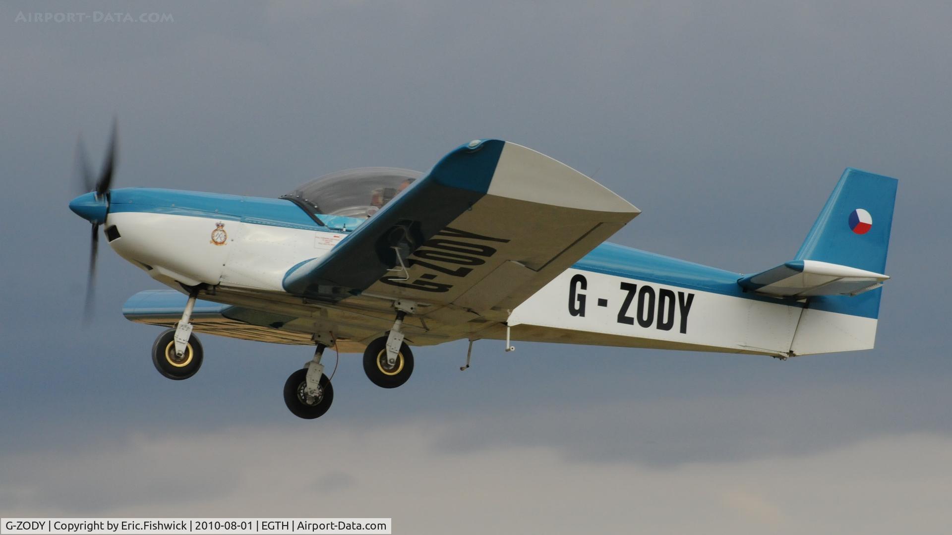 G-ZODY, 2005 Zenair CH-601UL Zodiac C/N PFA 162A-14239, G-ZODY departing Shuttleworth Military Pagent Air Display August 2010