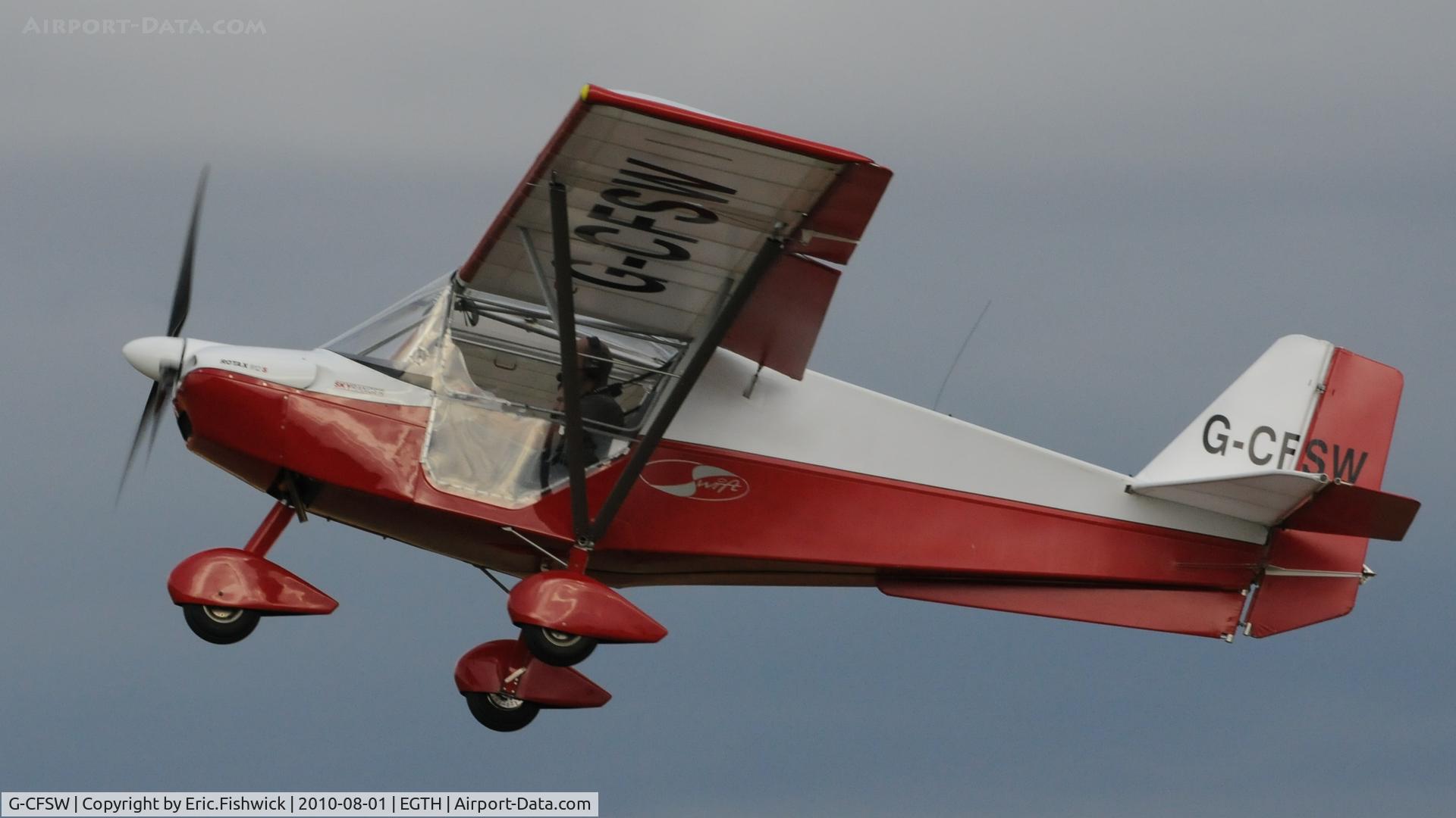 G-CFSW, 2008 Skyranger Swift 912S(1) C/N BMAA/HB/587, G-CFSW departing Shuttleworth Military Pagent Air Display August 2010