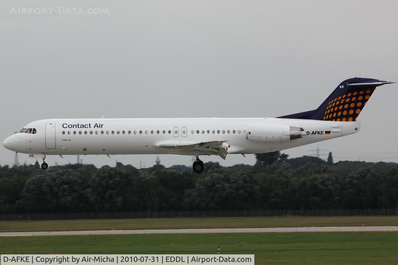 D-AFKE, 1995 Fokker 100 (F-28-0100) C/N 11505, Contact Air, Fokker F100, CN: 11505