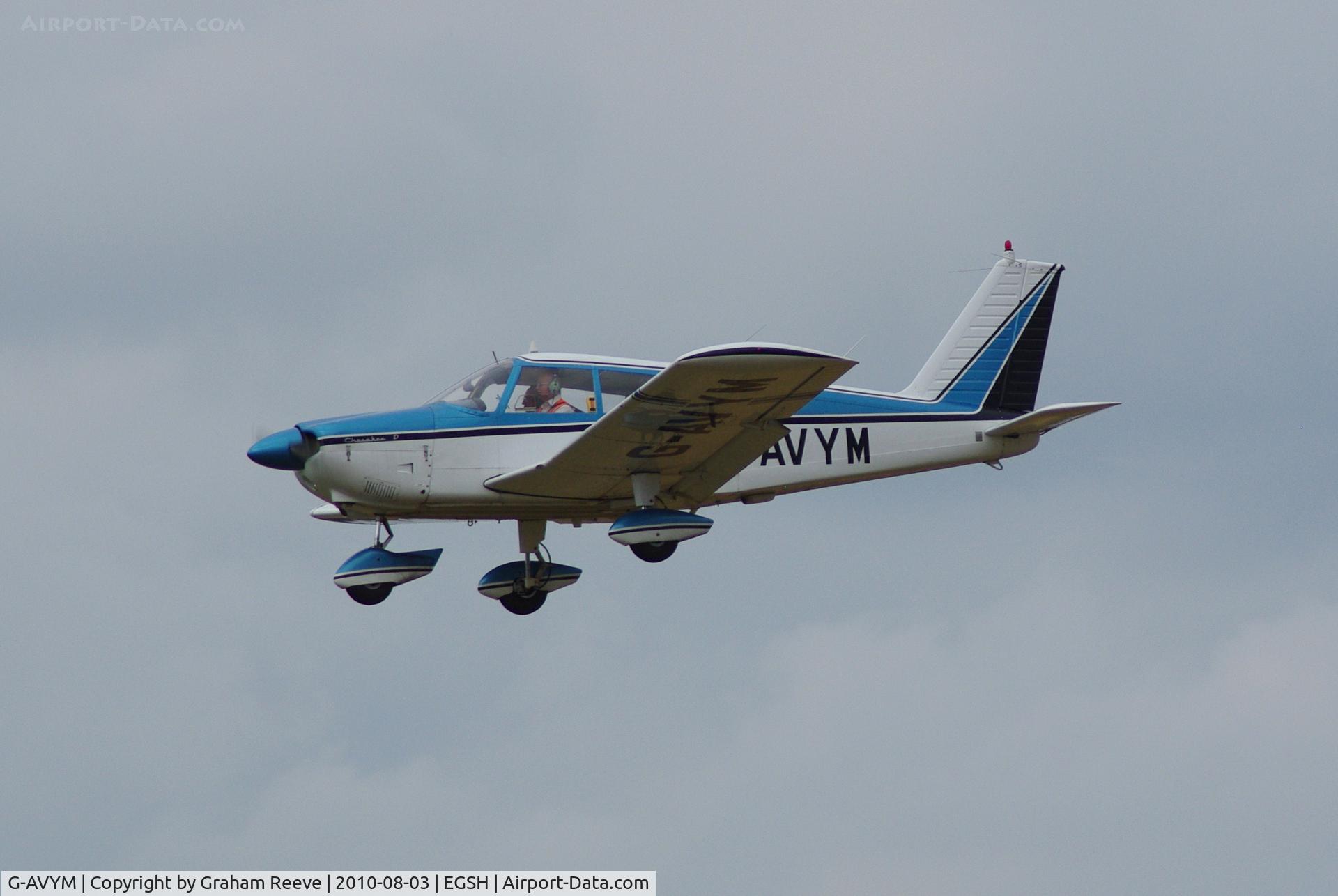 G-AVYM, 1968 Piper PA-28-180 Cherokee C/N 28-4638, Landing at Norwich.