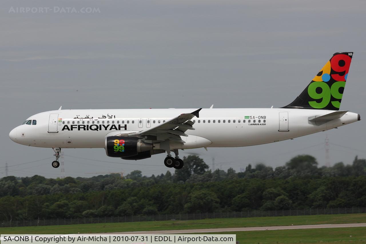 5A-ONB, 2007 Airbus A320-214 C/N 3236, Afriqyah Airways, Airbus A320-214, CN: 3236