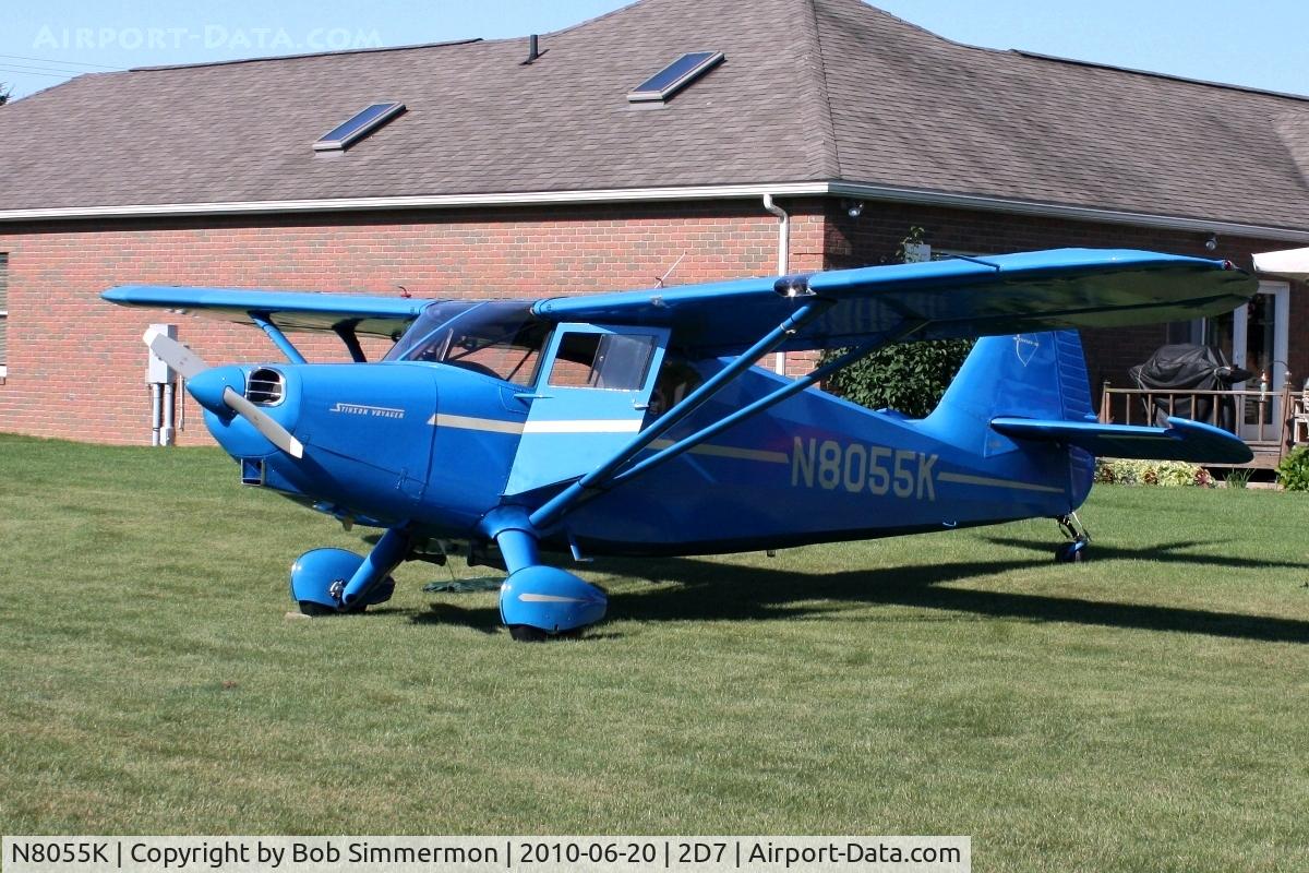 N8055K, 1947 Stinson 108-2 Voyager C/N 108-3055, Parked in the grass at Beach City, Ohio during the Father's Day fly-in.