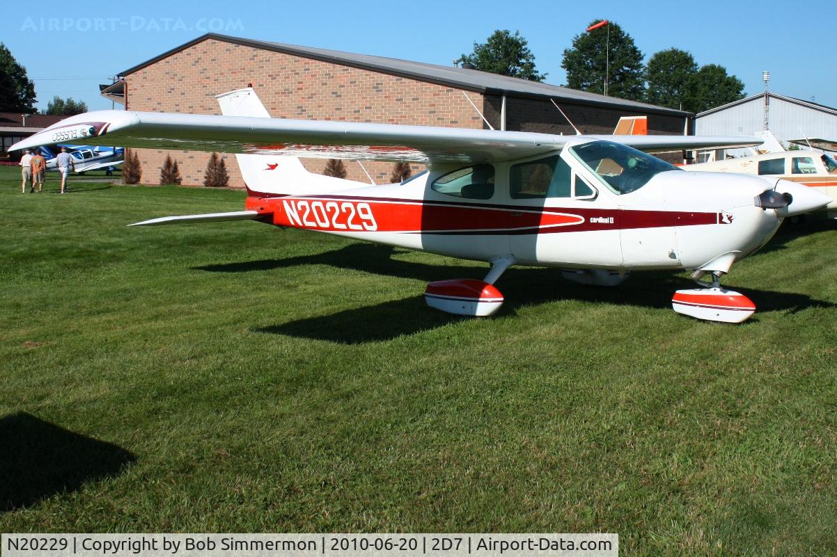 N20229, Cessna 177B Cardinal C/N 17702649, Parked in the grass at Beach City, Ohio during the Father's Day fly-in.