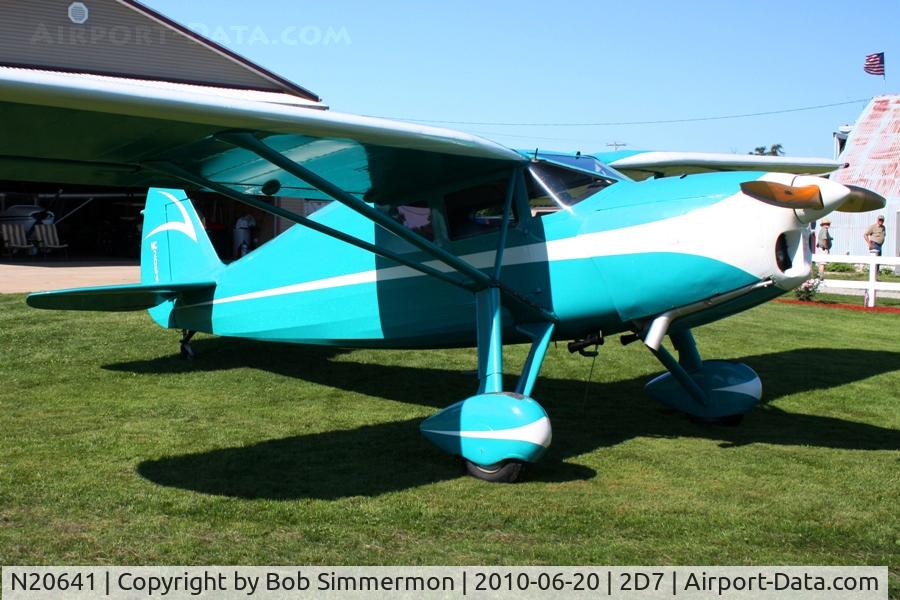 N20641, 1938 Fairchild 24 K C/N 3318, Parked in the grass at Beach City, Ohio during the Father's Day fly-in.