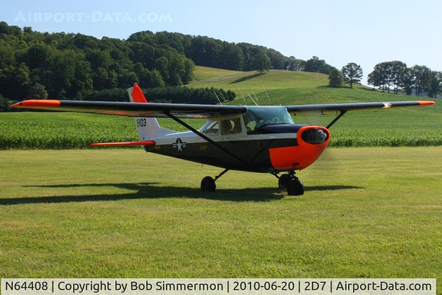 N64408, 1966 Cessna R172E C/N R1720104, Arriving at Beach City, Ohio during the Father's Day fly-in.