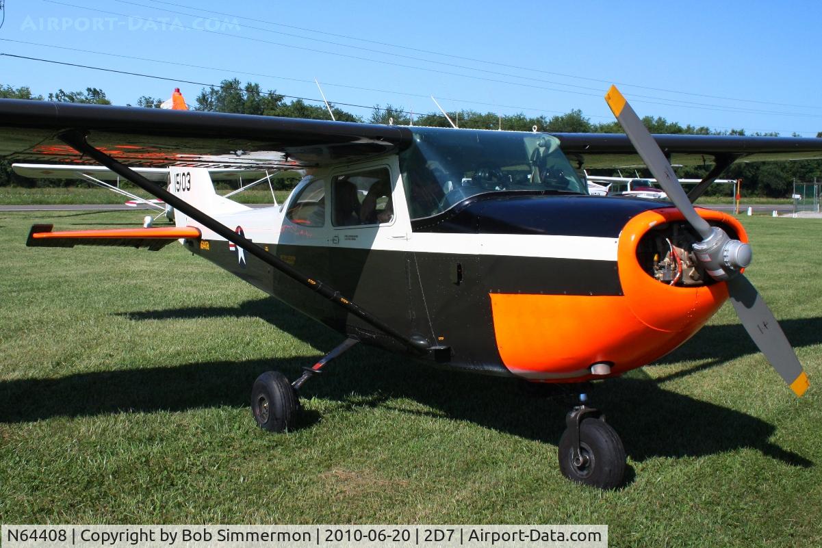 N64408, 1966 Cessna R172E C/N R1720104, Parked in the grass at Beach City, Ohio during the Father's Day fly-in.