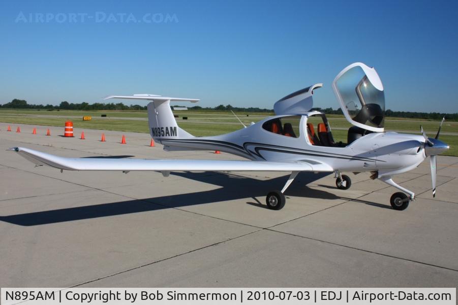 N895AM, 2008 Diamond DA-40 Diamond Star C/N 40.895, Parked on the ramp at Bellefontaine, Ohio during the 2010 air show.