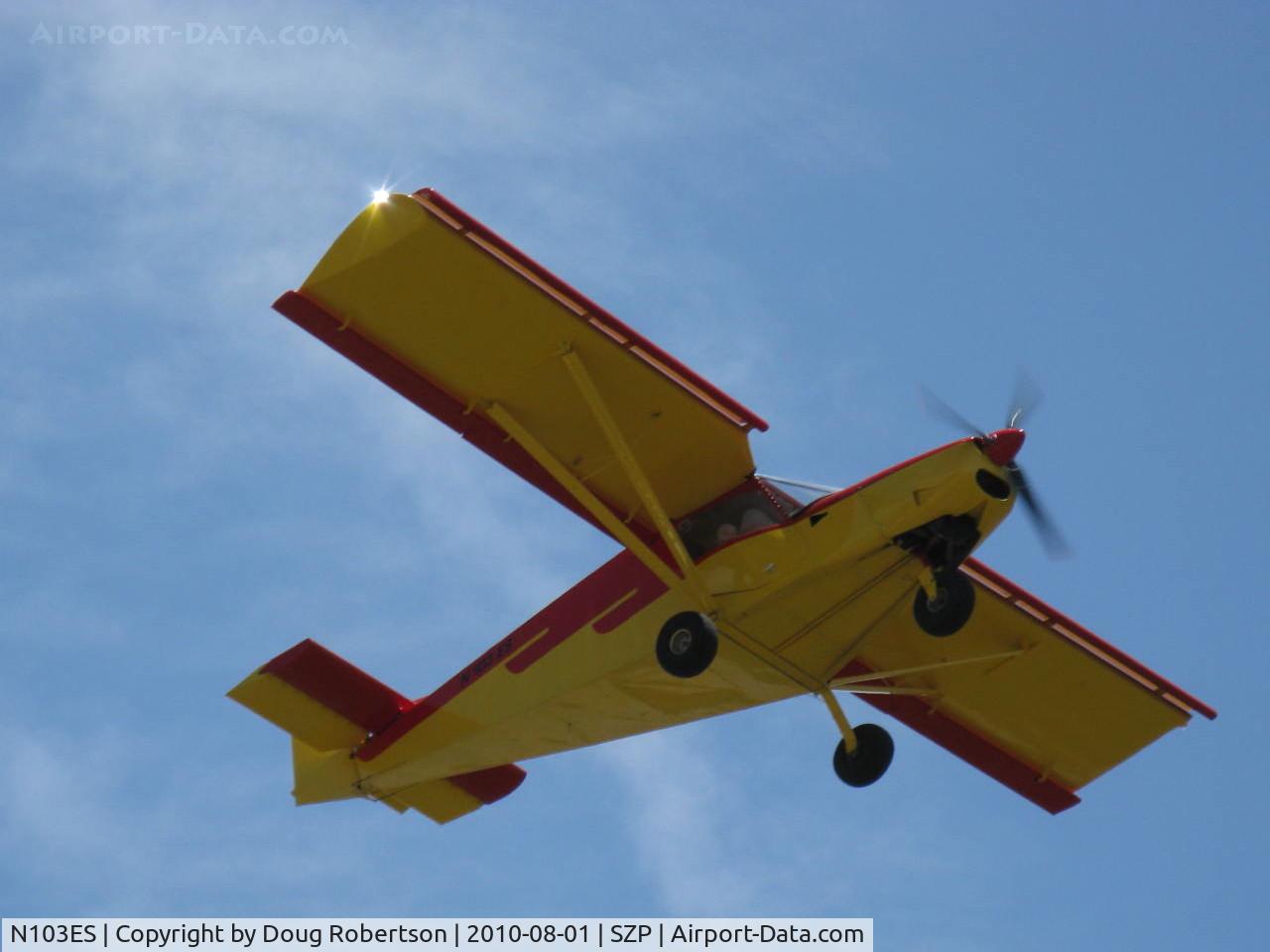 N103ES, 2005 Zenair CH-701SP C/N 7-9728, 2005 Vaillancourt ZENAIR STOL CH701-SP 'Sky Jeep', Rotax 912 100 Hp, impressive STOL climbout Rwy 22