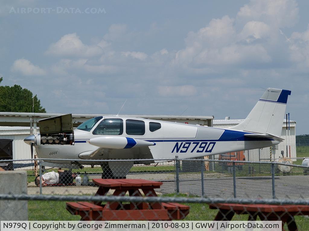 N979Q, 1961 Beech 35-B33 Debonair C/N CD-409, At Maintainance hanger @ Goldsboro-Wayne for oil change and other minor maintenance issues