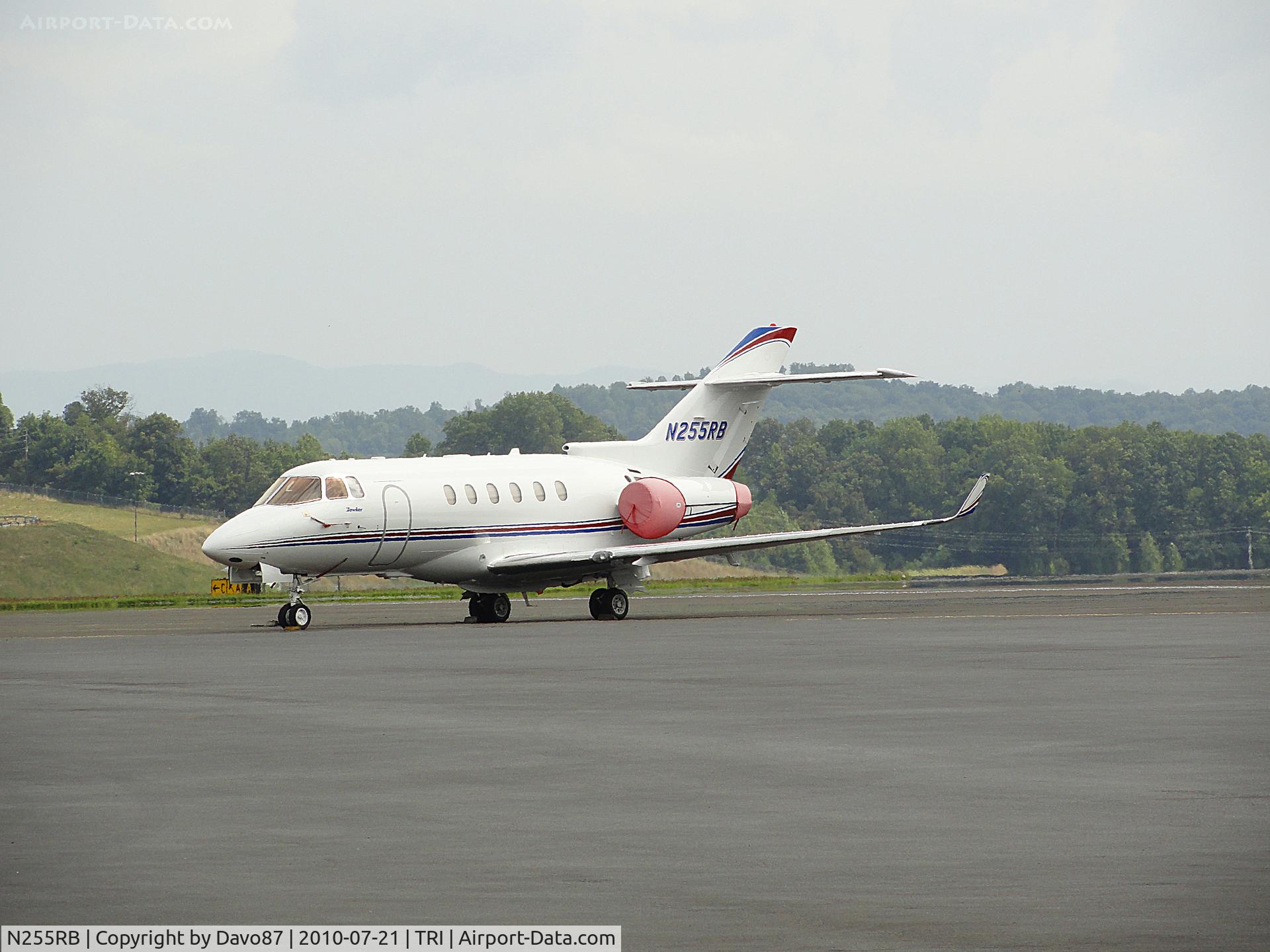 N255RB, 2006 Raytheon Hawker 850XP C/N 258791, Saw this plane on July 21, 2010 parked on the tarmac at Tri-Cities Airport.