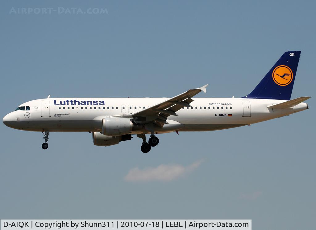 D-AIQK, 1991 Airbus A320-211 C/N 0218, Landing rwy 25R