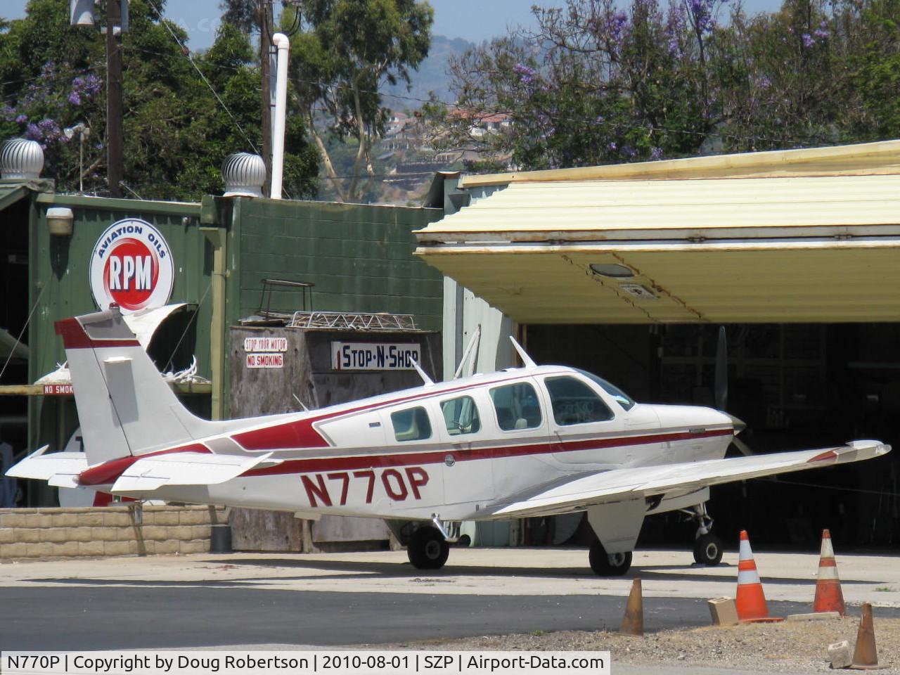 N770P, 1975 Beech A36 Bonanza 36 C/N E-749, 1975 Beech A36 BONANZA, Continental IO-520 285 Hp