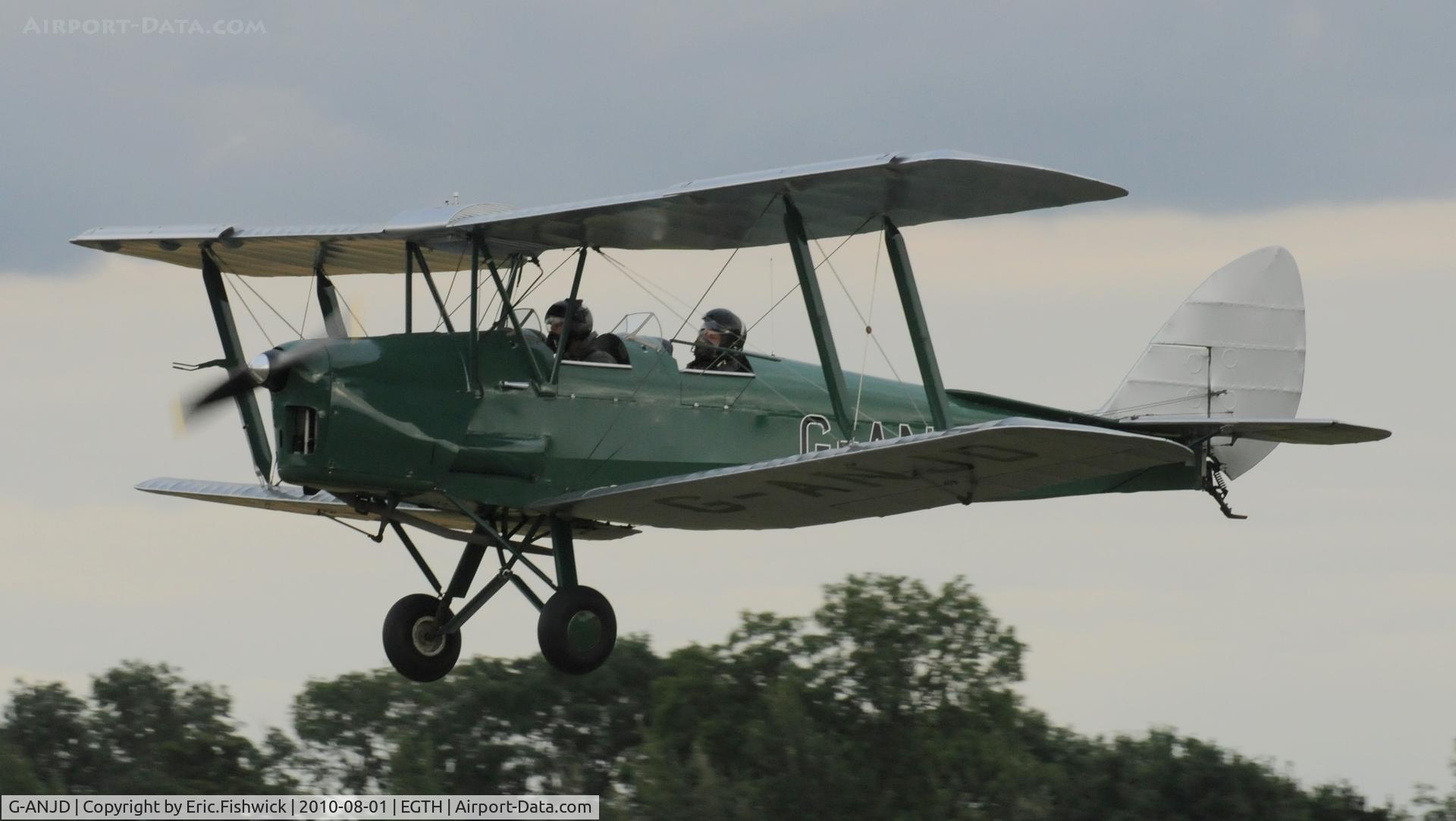 G-ANJD, 1941 De Havilland DH-82A Tiger Moth II C/N 84652, G-ANJD departing Shuttleworth Military Pagent Air Display August 2010