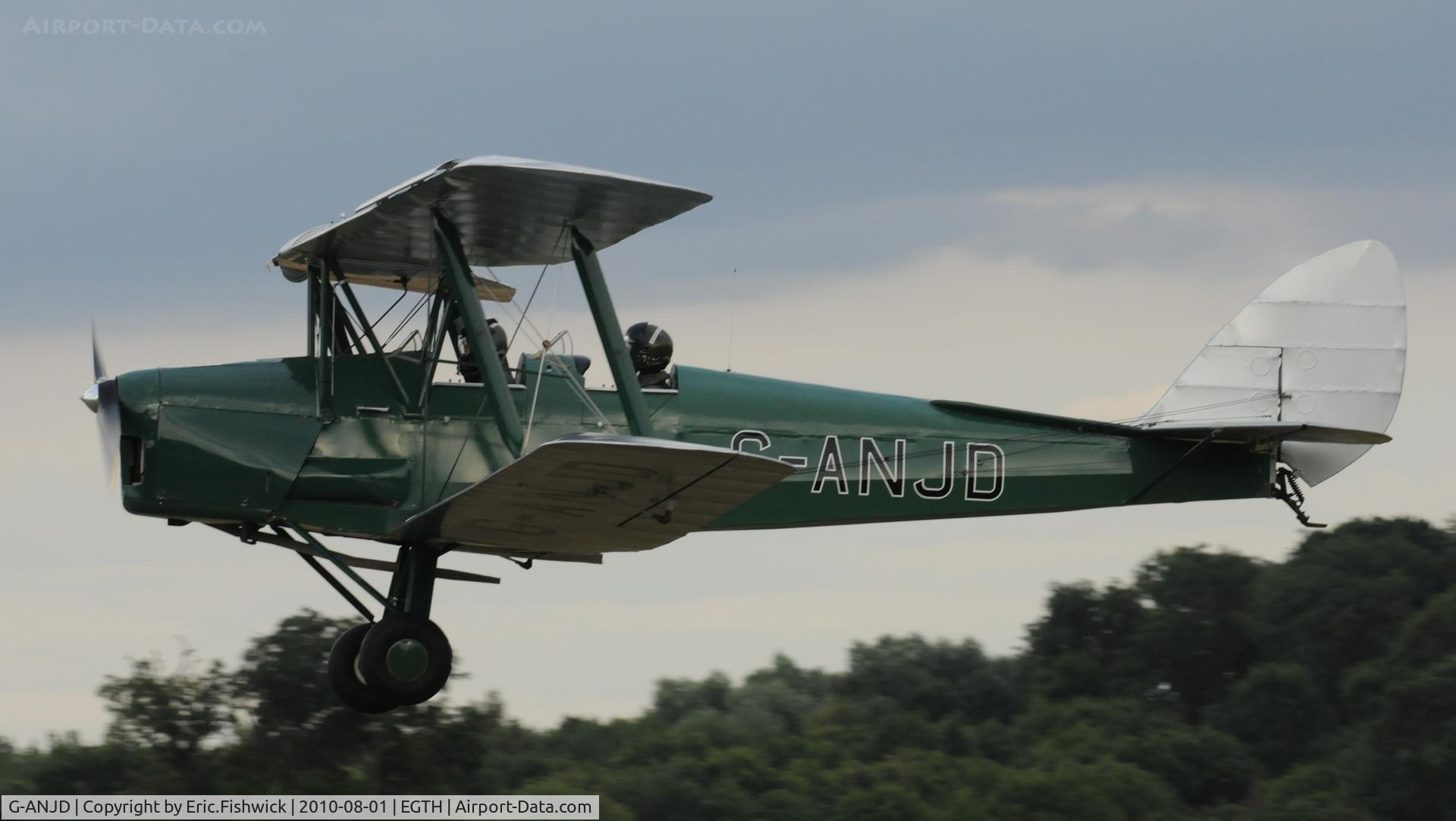G-ANJD, 1941 De Havilland DH-82A Tiger Moth II C/N 84652, G-ANJD departing Shuttleworth Military Pagent Air Display August 2010