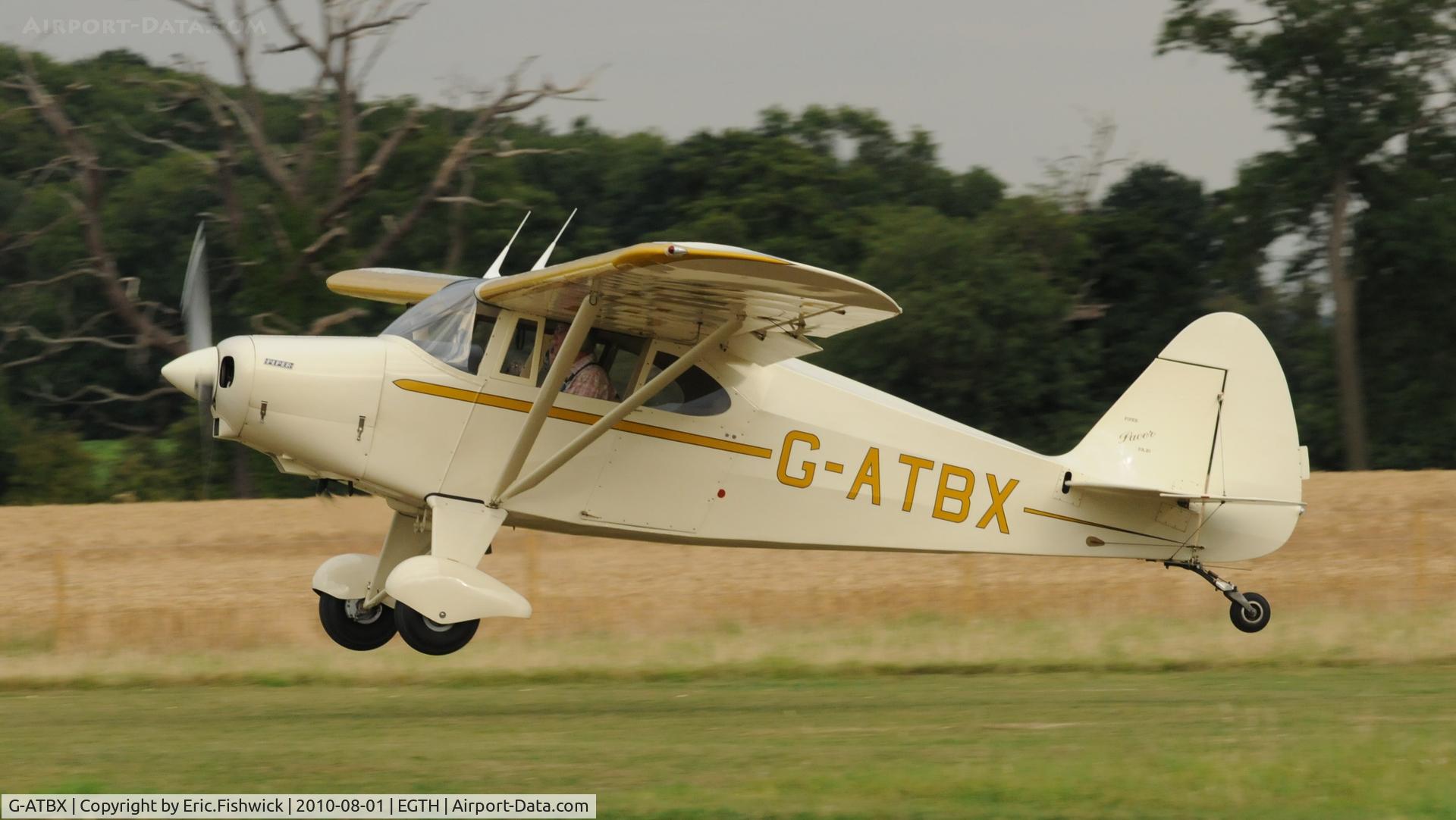 G-ATBX, 1952 Piper PA-20-135 Pacer Pacer C/N 20-904, 3. G-ATBX departing Shuttleworth Military Pagent Air Display August 2010