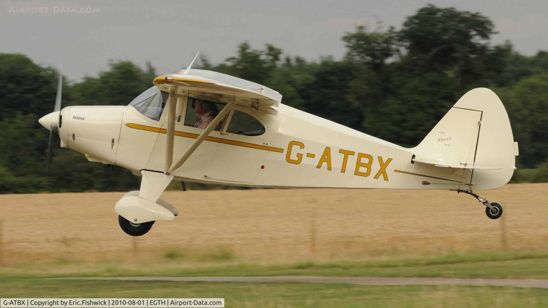 G-ATBX, 1952 Piper PA-20-135 Pacer Pacer C/N 20-904, 1. G-ATBX departing Shuttleworth Military Pagent Air Display August 2010
