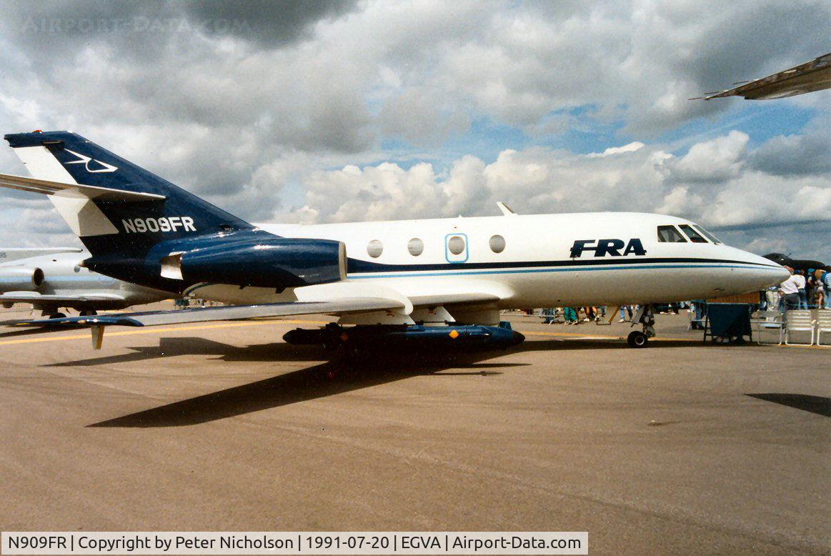 N909FR, 1969 Dassault Falcon (Mystere) 20DC C/N 209, Falcon 20DC of Flight Refuelling Aviation on display at the 1991 Intnl Air Tattoo at RAF Fairford.