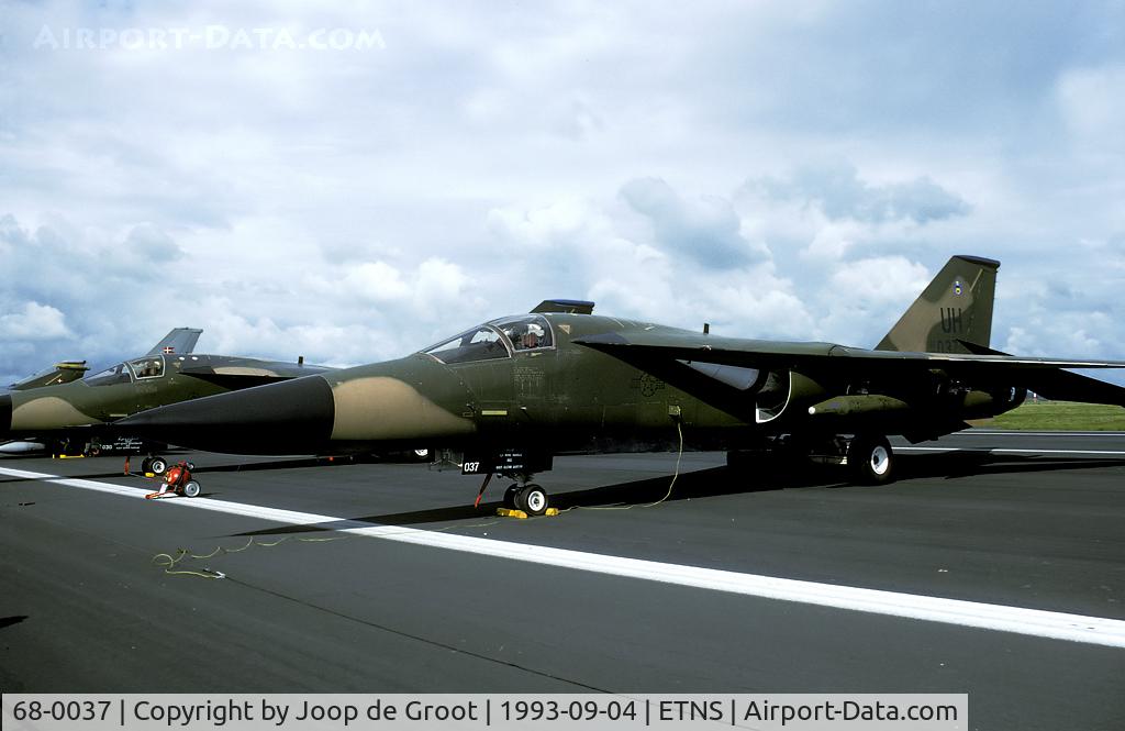 68-0037, 1968 General Dynamics F-111E Aardvark C/N A1-206/E-47, In 1993 the very last Open House was held at the (than) naval base Schleswig Jagel. This F-111 was one of the participants.