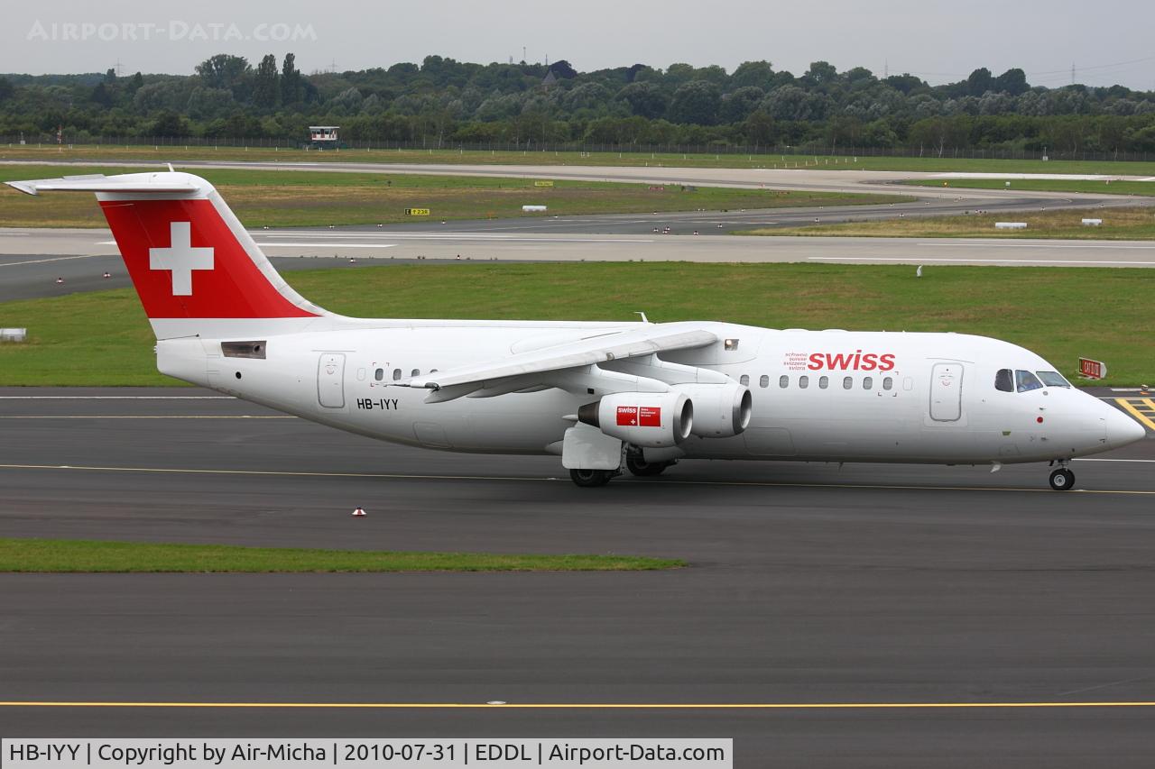 HB-IYY, 1998 British Aerospace Avro 146-RJ100 C/N E3339, Swiss, British Aerospace Avro RJ100, CN: E3339
