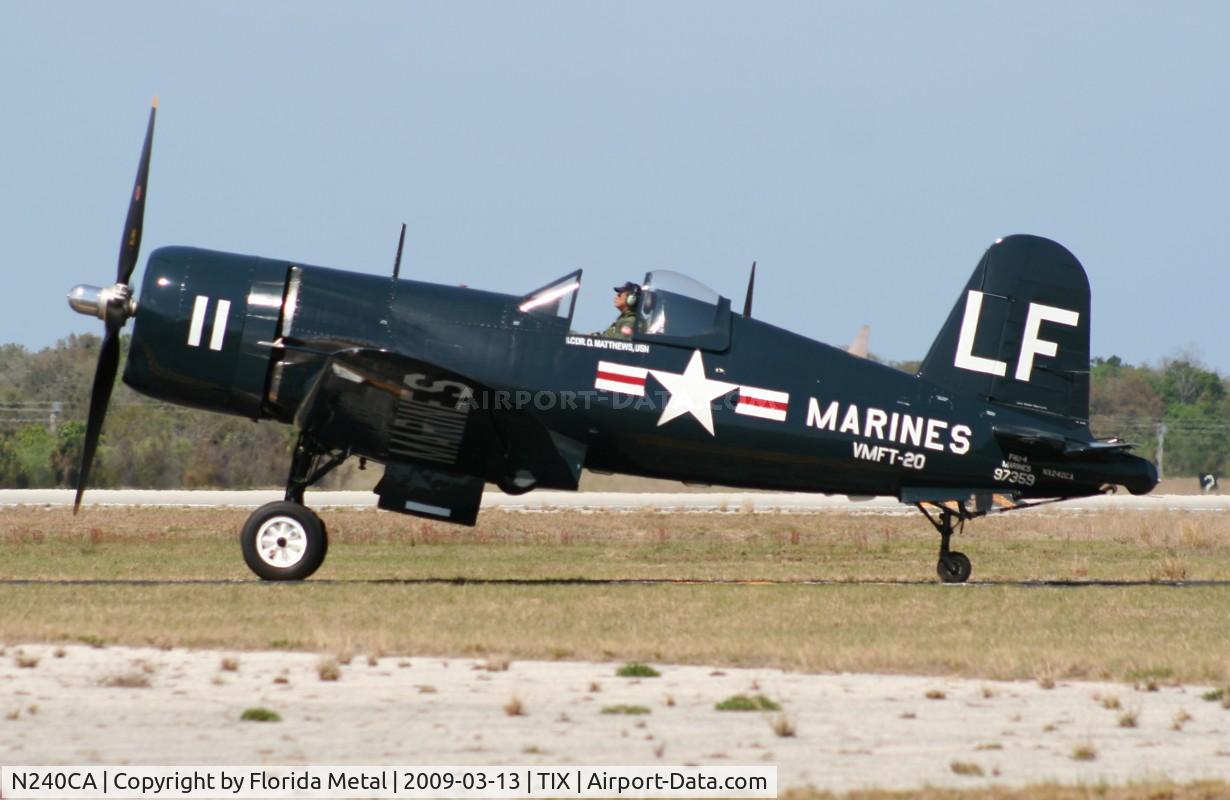 N240CA, 1945 Vought F4U-4 Corsair C/N 9513, F4U-4