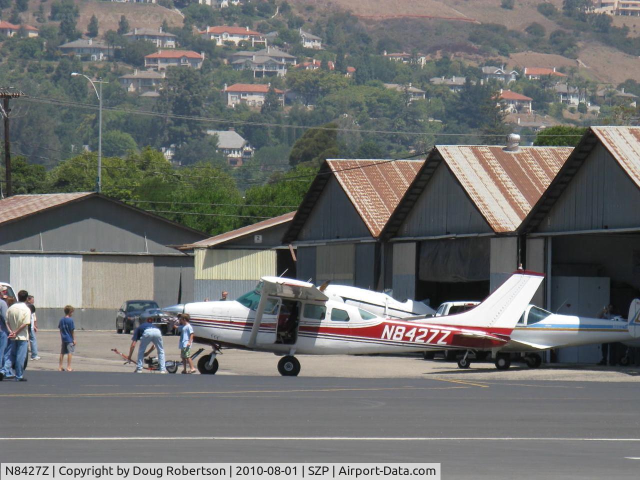 N8427Z, 1963 Cessna 210-5(205) C/N 205-0427, 1963 Cessna 210-5(205) UTILINE (fixed gear version of C210), Continental IO-470-E 260 Hp, putting the bird away.