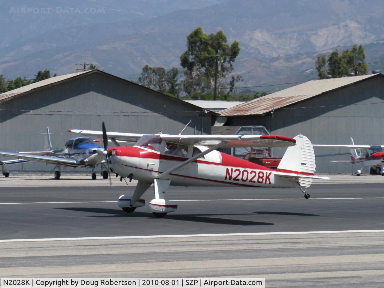 N2028K, 1947 Luscombe 8E Silvaire C/N 4755, 1947 Luscombe 8E SILVAIRE, Continental C85 85 Hp, landing roll Rwy 22