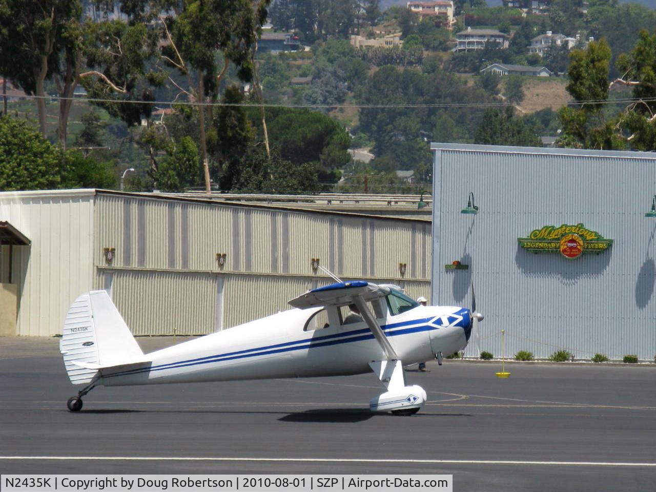 N2435K, 1947 Silvaire Luscombe 8E C/N 5162, 1947 Luscombe 8E SILVAIRE, Continental C85 85 Hp, taxi