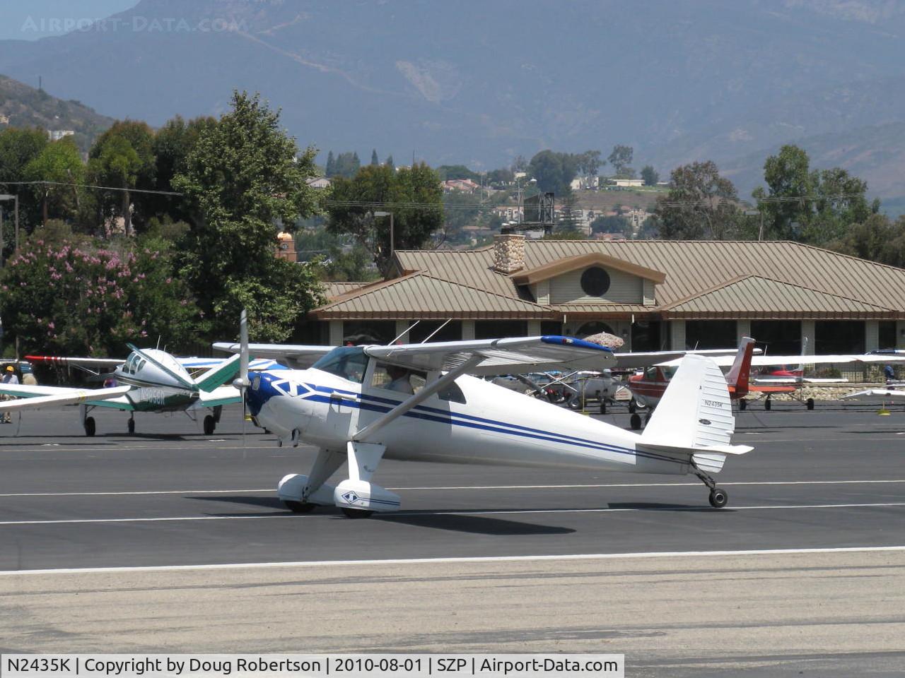 N2435K, 1947 Silvaire Luscombe 8E C/N 5162, 1947 Luscombe 8E SILVAIRE, Continental C85 85 Hp, landing roll Rwy 22