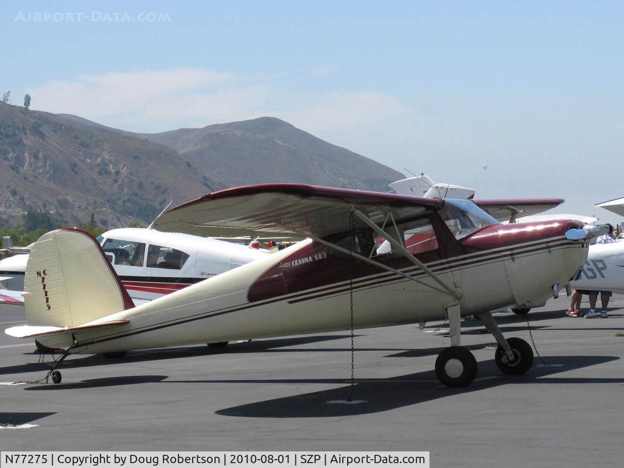 N77275, 1946 Cessna 140 C/N 11488, 1946 Cessna 140, Continental C85 85 Hp